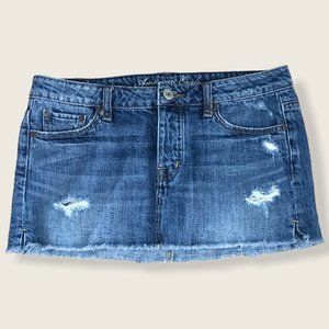 American Eagle Women's Distressed Button Fly Skirt